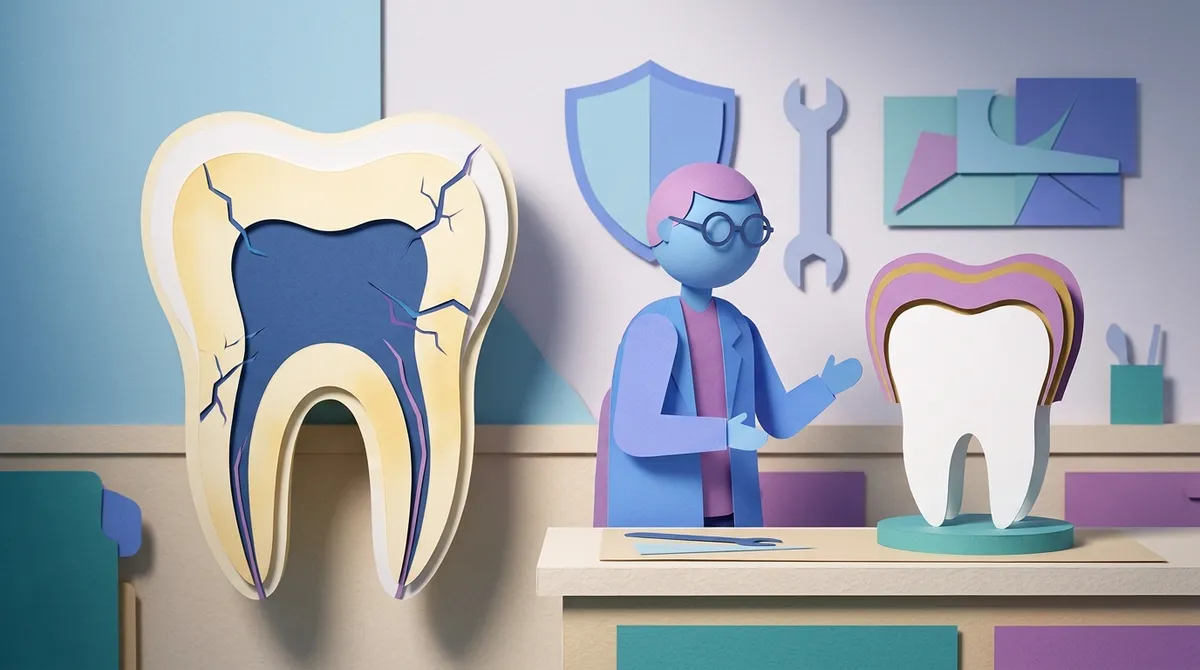 crown after large filling