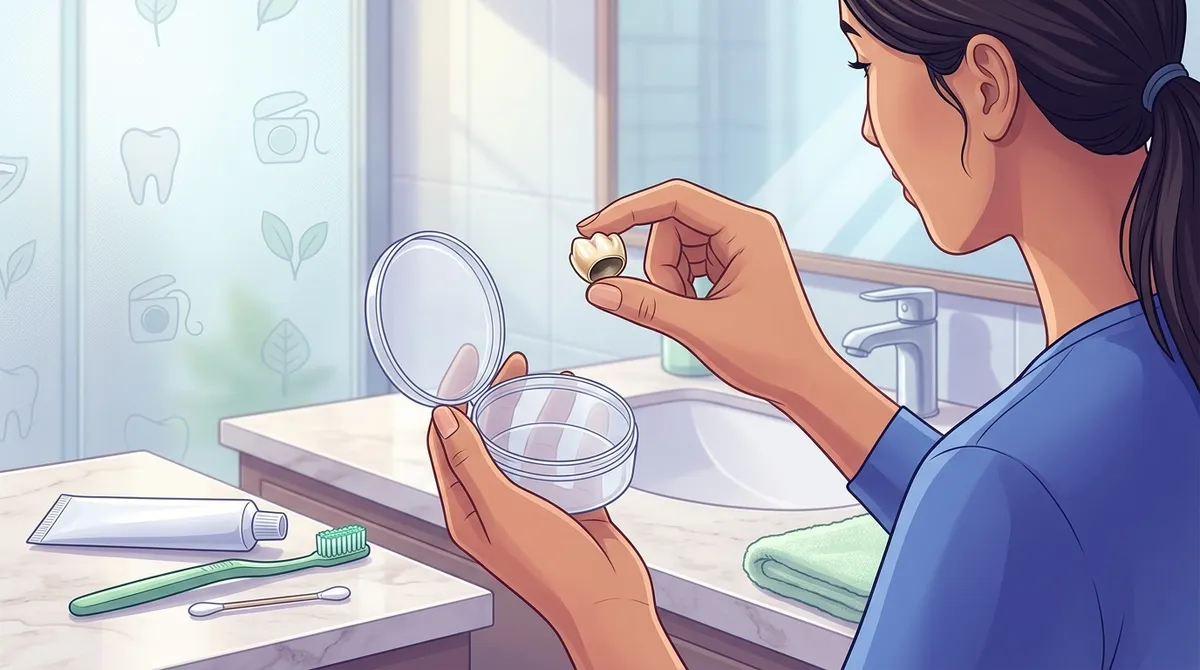 can i glue my crown back on