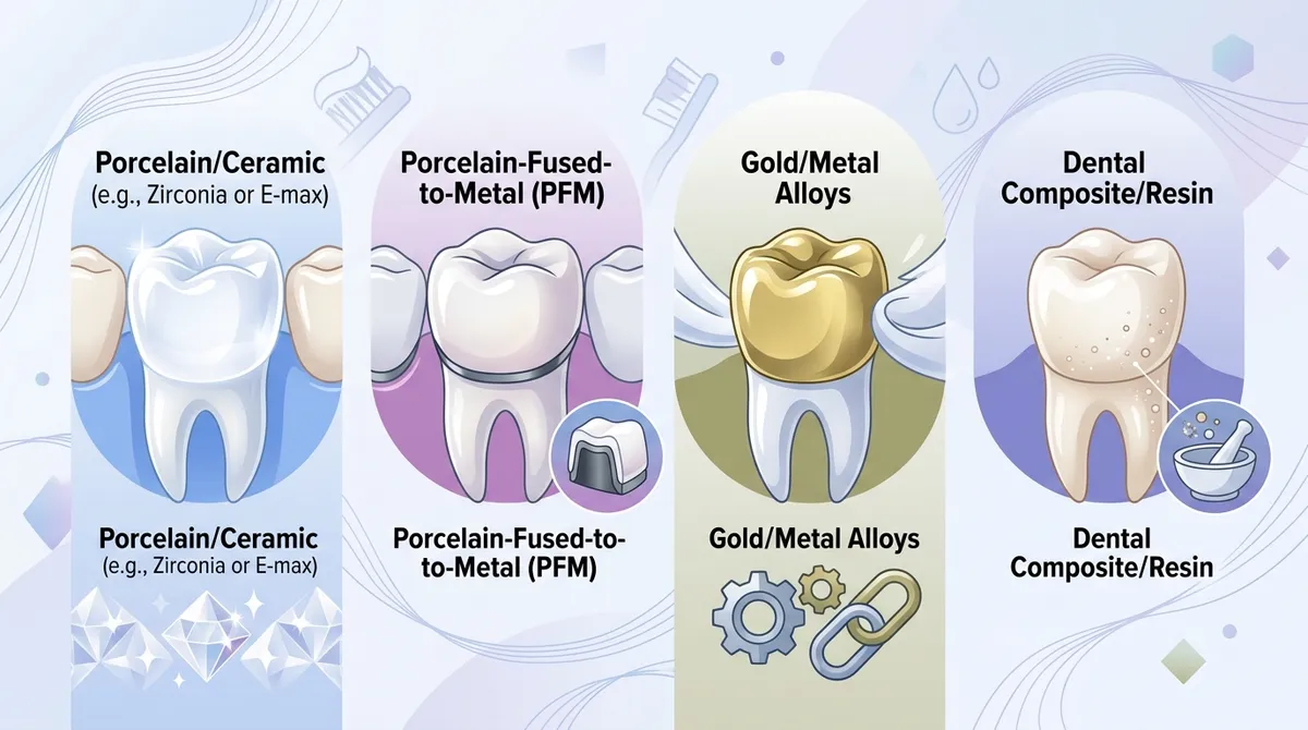 Best dental crown materials for durability and appearance