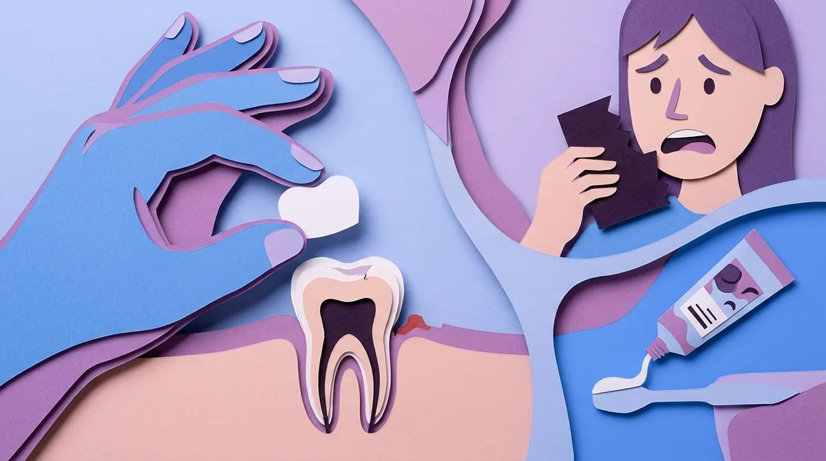 crown fell off root canal tooth